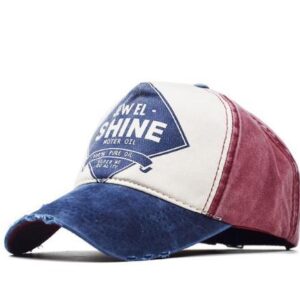 Washed Cotton Letter Baseball Cap
