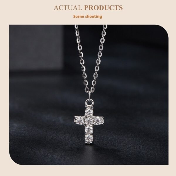 Radiance Moissanite Cross Necklace