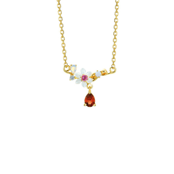 Luna Shell & Moissanite Statement Necklace